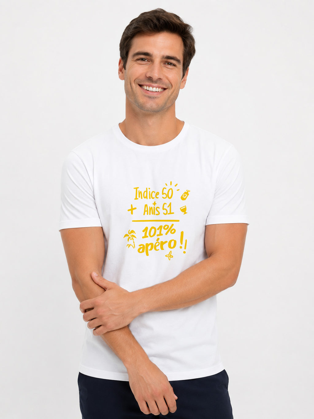 T-shirt original homme - 101 pourcent apéro  -