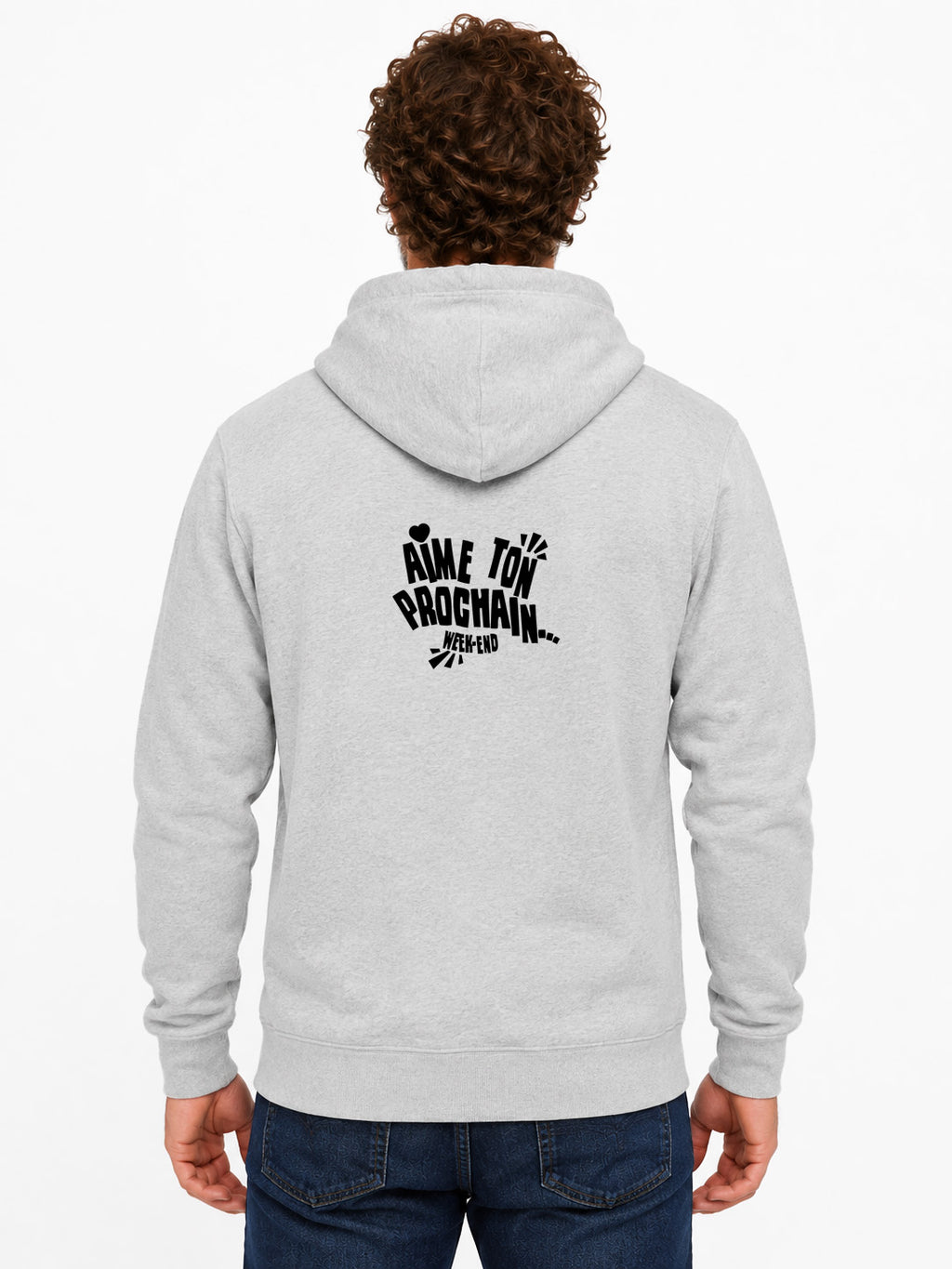 Original Herren-Kapuzenpullover „Liebe deinen Nächsten!“