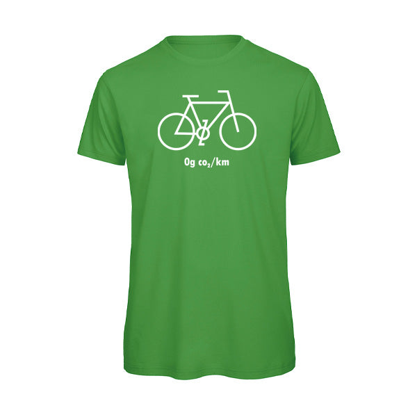 Humorvolles Fahrrad-T-Shirt „0 g CO₂/km“ – Öko und stylisch