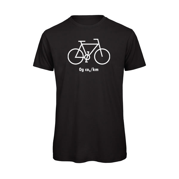 Humorvolles Fahrrad-T-Shirt „0 g CO₂/km“ – Öko und stylisch