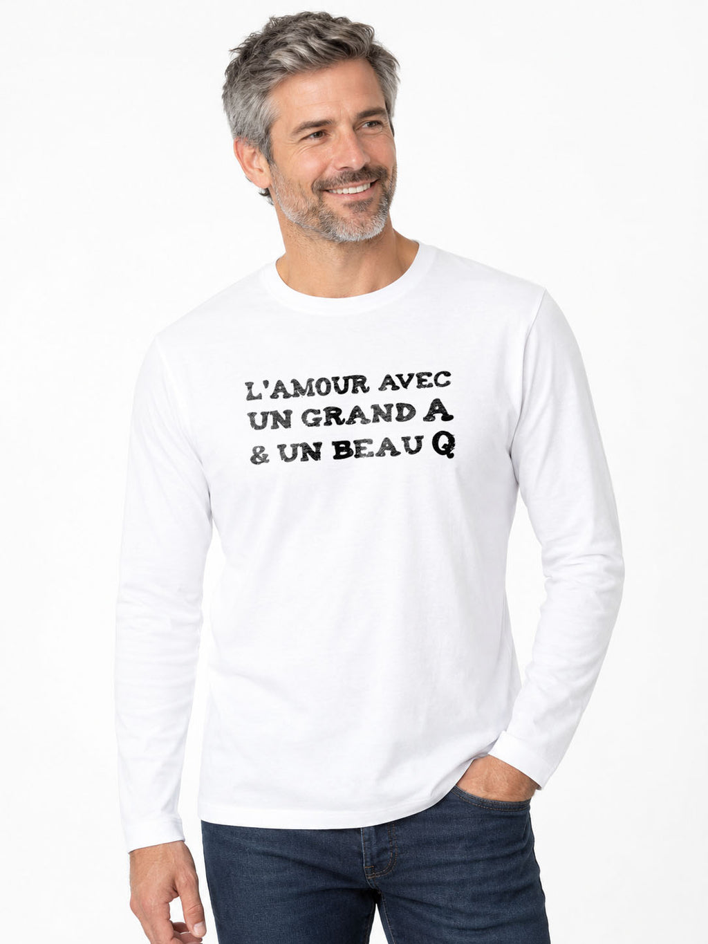 Die Liebe mit einem großen A und einem schönen Q! Originelles LSL-T-Shirt
