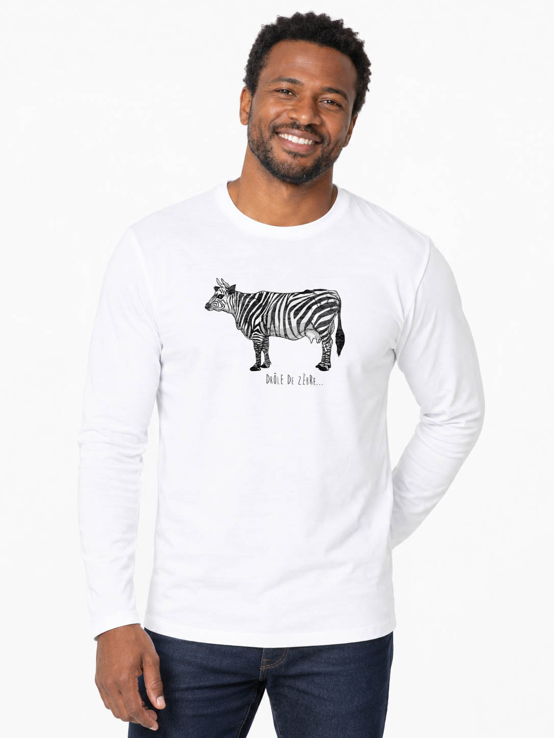 lustiges Zebra - Langarm-T-Shirt 190g