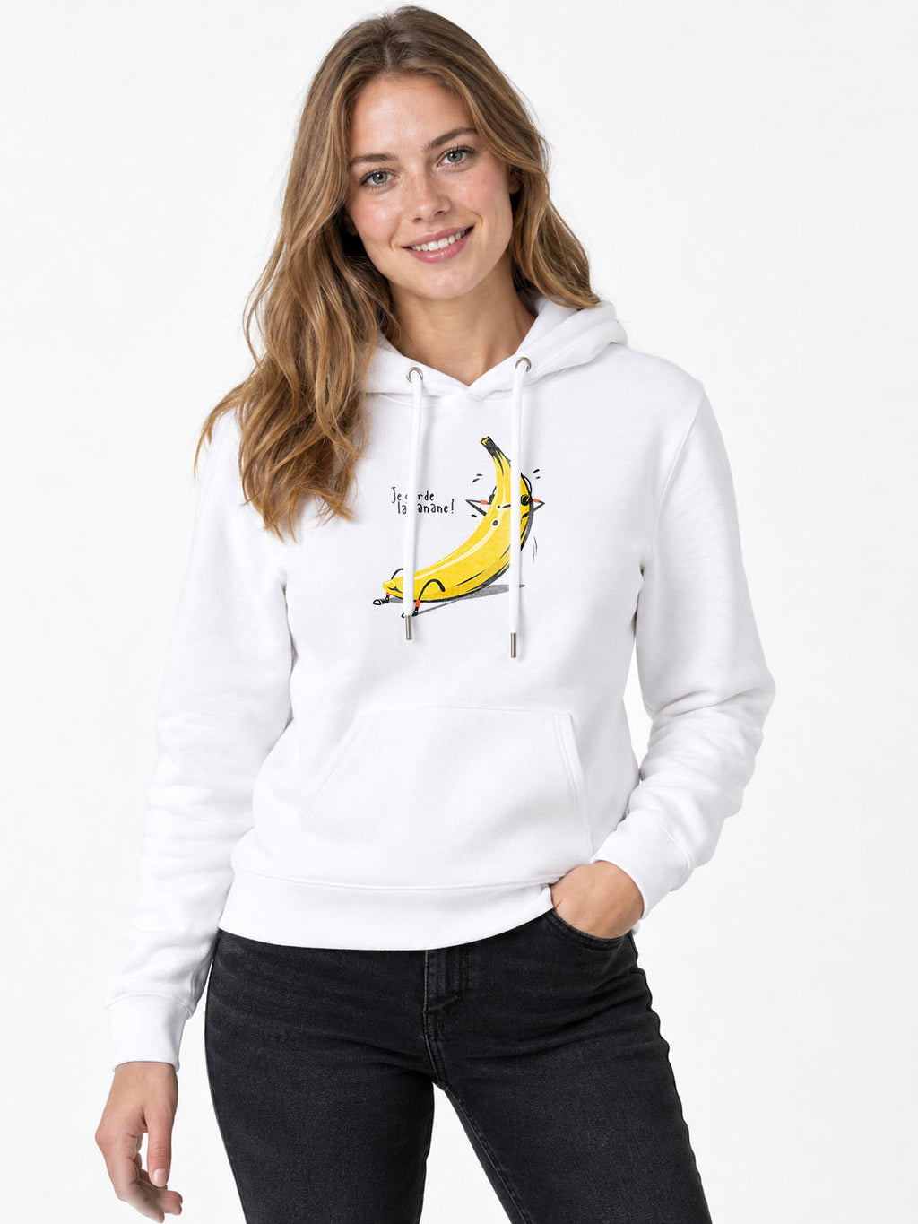 Original-Sweatshirt für Damen „Ich behalte die Banane!“
