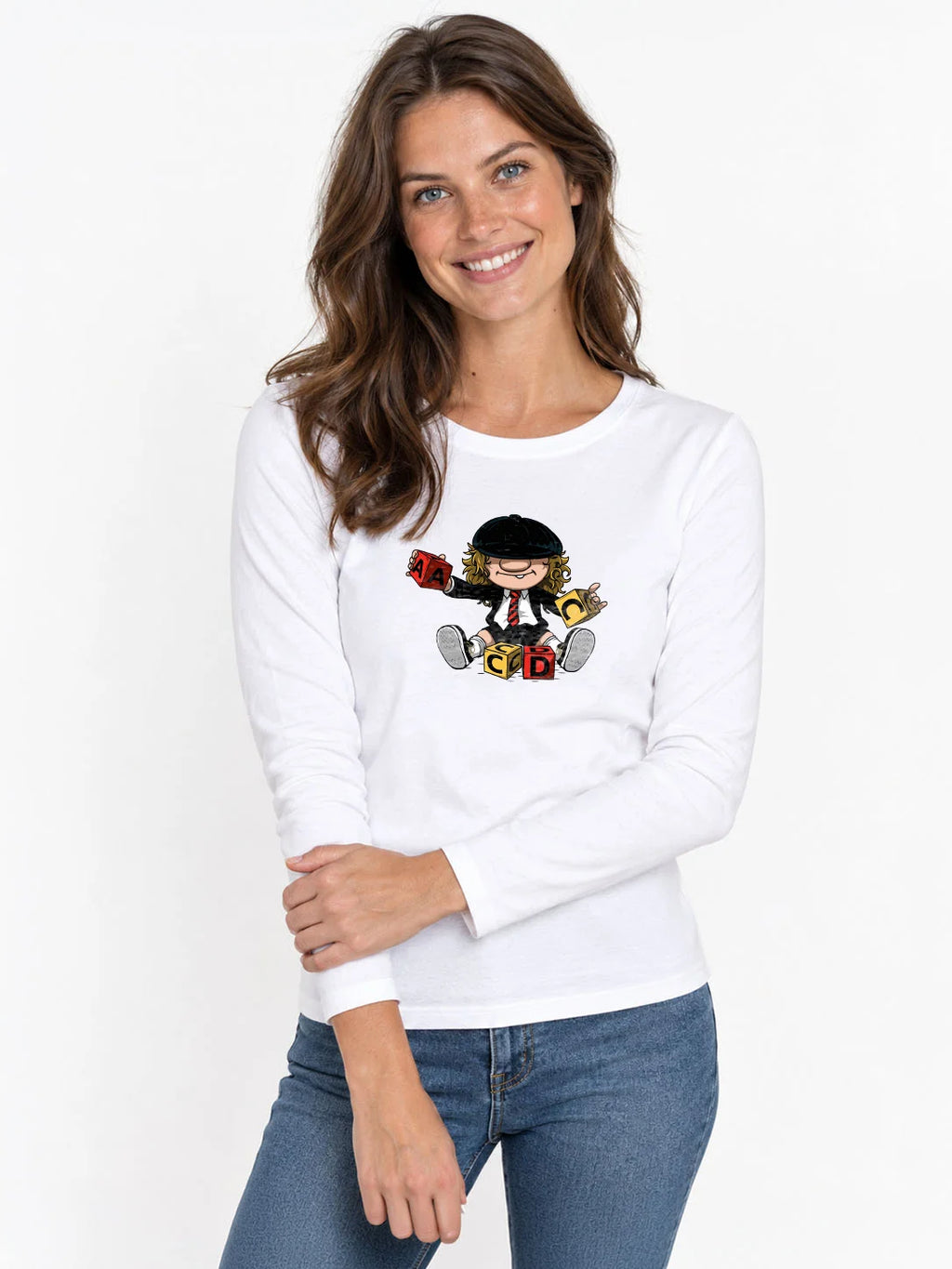 Damen-T-Shirt LSL ACDC