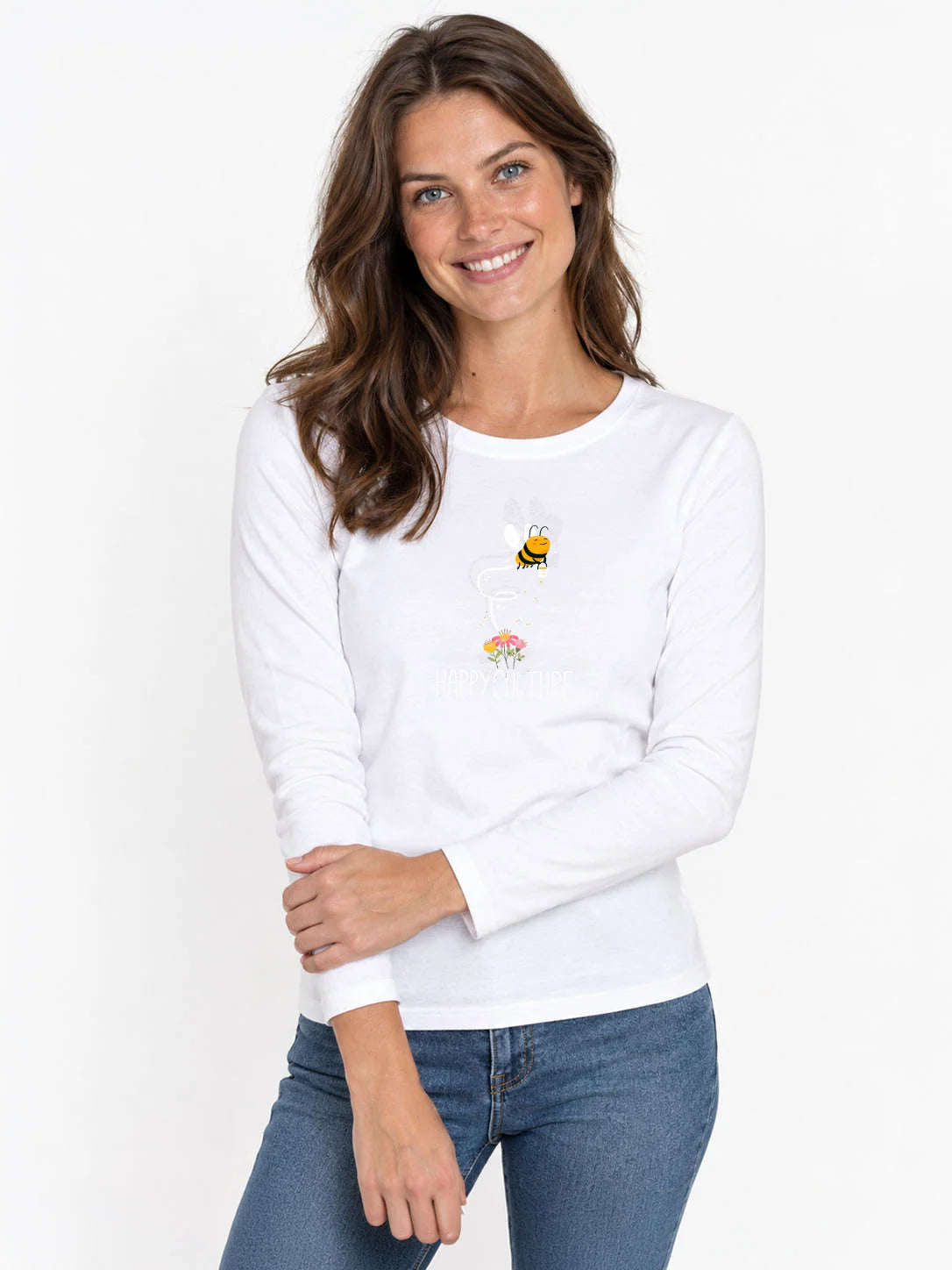 LSL Damen-T-Shirt „Happy“