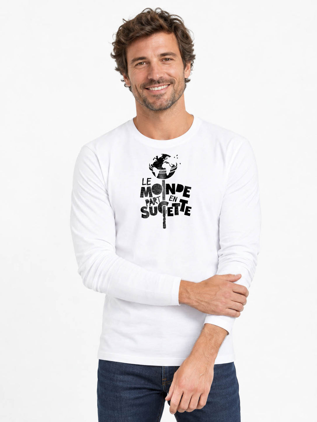Le Monde part en Sucette Original-Langarmshirt 190G