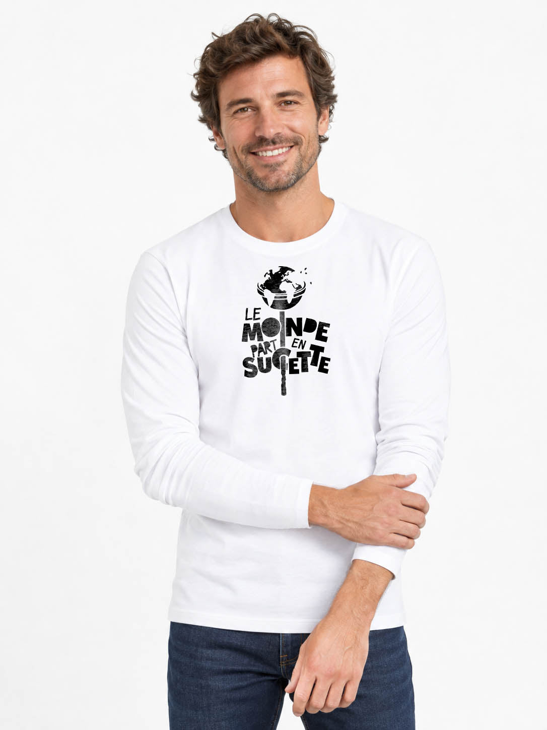 Le Monde part en Sucette Original-Langarmshirt 190G