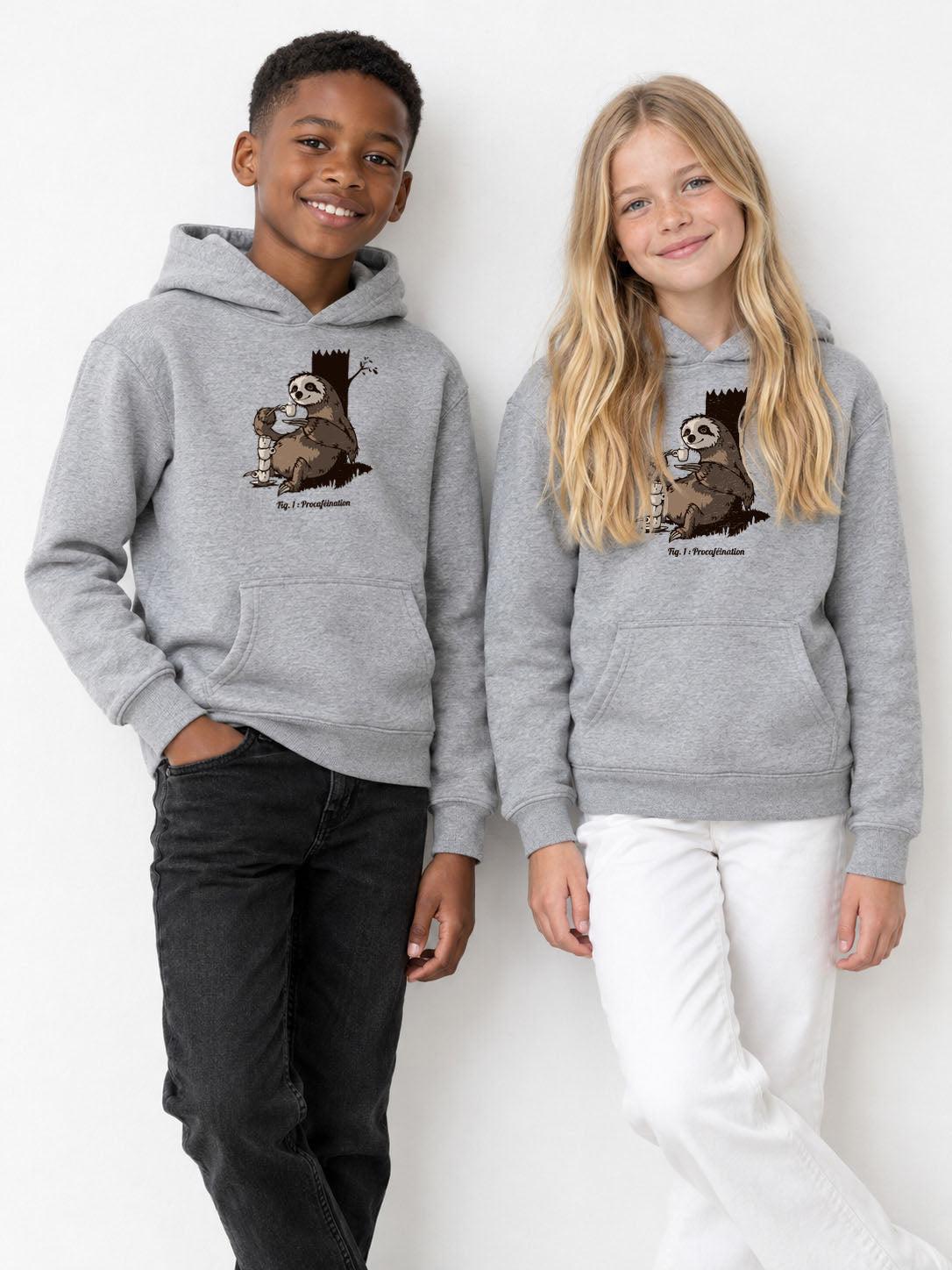 Kinder-Kapuzenpullover Procaféination