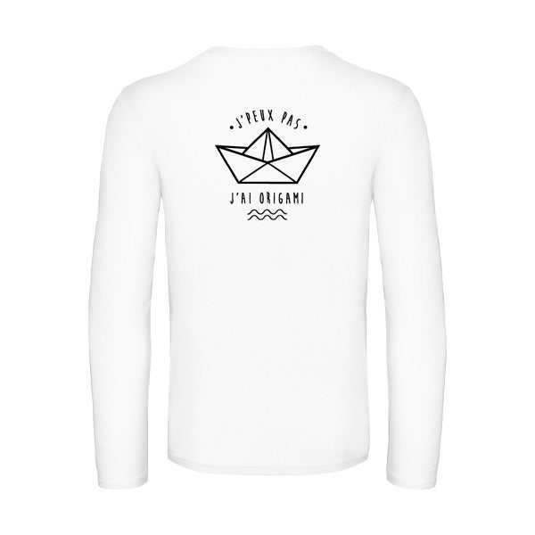 Originelles Langarm-T-Shirt für Herren – Ich kann nicht, ich muss Origami machen
