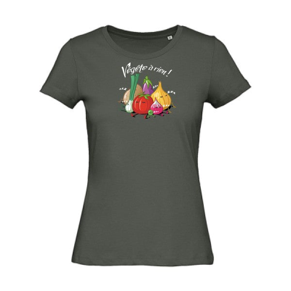 Vegete-a-rien-!- - t-shirt original femme Millennial Khaki