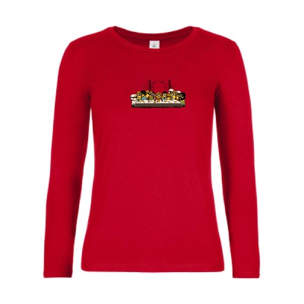 t-shirt lsl femme Le-dernier-repas.-  Red flex 