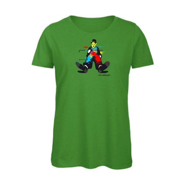 et-la-couleur-fut- - t-shirt original femme Real Green