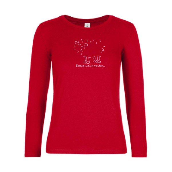 t-shirt lsl femme Dessine-moi-un-mouton Red flex Rose