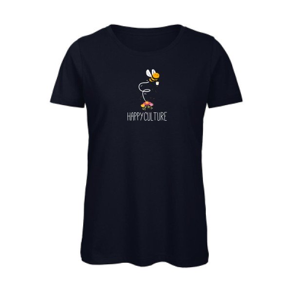 happy- - t-shirt original femme Navy