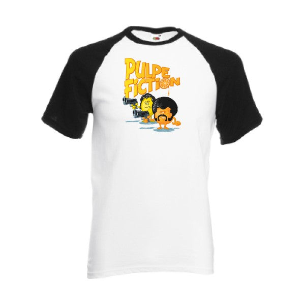 T-shirt fruit of the loom baseball  couleur White/Black