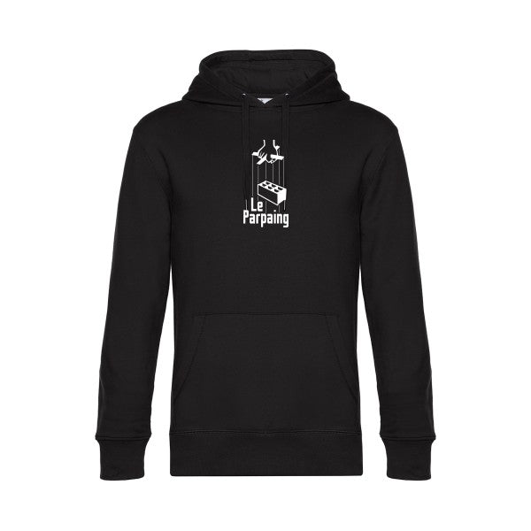 le-parpaing sweat shirt original Black flex Blanc impression Face