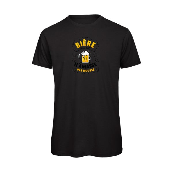 T-shirt humour original Biere Qui Roule T Shirt couleur Black