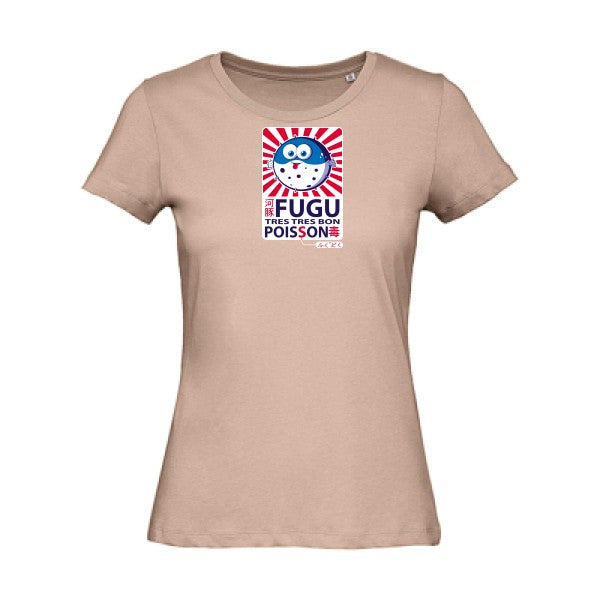 Fugu- - t-shirt original femme Millennial Pink