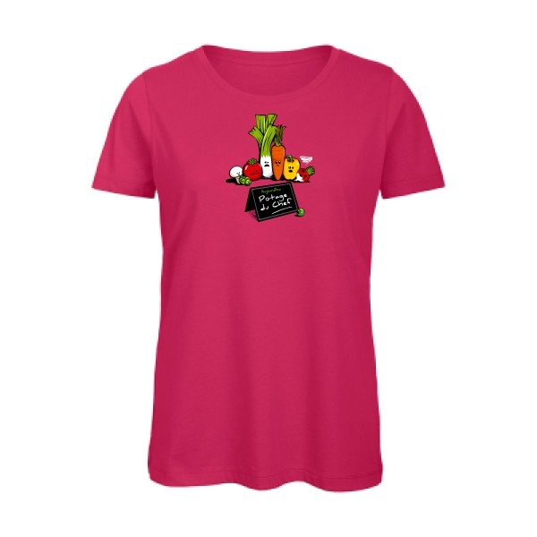 Maxi-Chef- - t-shirt original femme Fuchsia