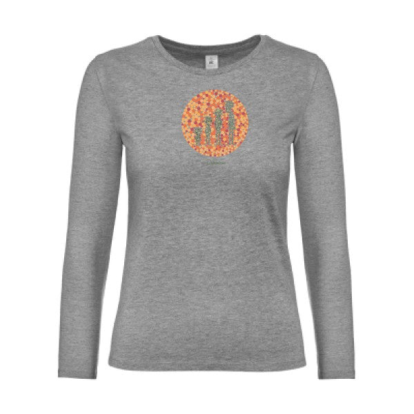 t-shirt lsl femme Daltonisme-B&C-E190-LSL-women--T-shirt-femme-manches-longues Sport Grey flex 