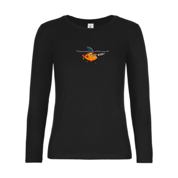 t-shirt lsl femme Bouh-  Black flex 