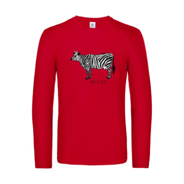 drole-de-zebre-t-shirt-manches-longues-original-humour -Red
