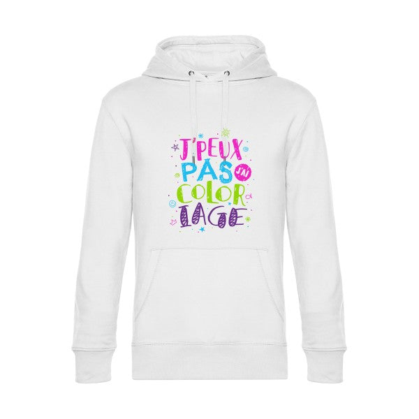 J-peux-pas-j-ai-coloriage- Sweat à capuche original White - RueDuTeeshirt