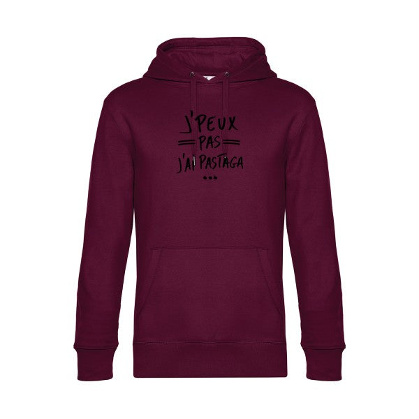 J-peux-pas-j-ai-pastaga sweat shirt original Burgundy flex Noir impression Face