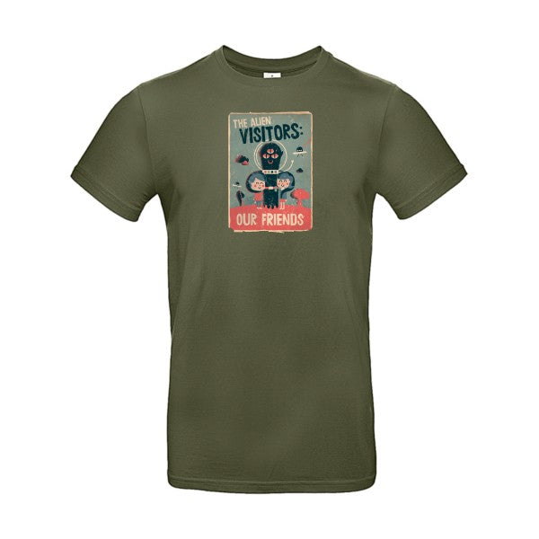 T-shirt humour original Our Friends T Shirt couleur Urban Khaki