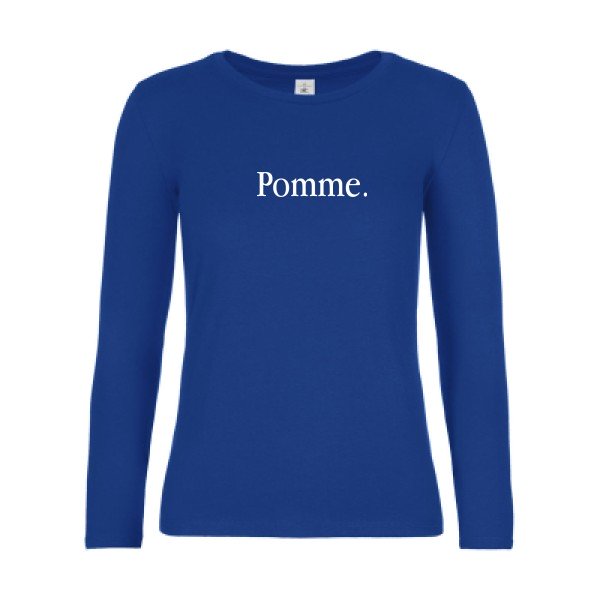 t-shirt lsl femme Pub-Subliminale Royal Blue flex blanc