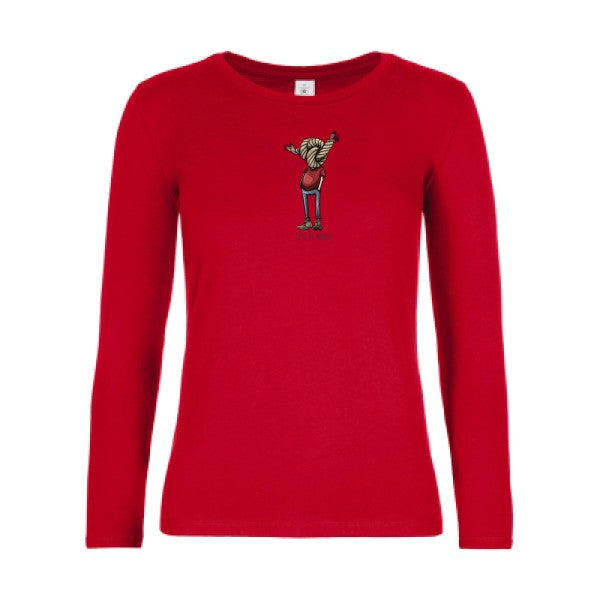 t-shirt lsl femme Tete-de-noeud…-B&C-E190-LSL-women--T-shirt-femme-manches-longues Red flex 