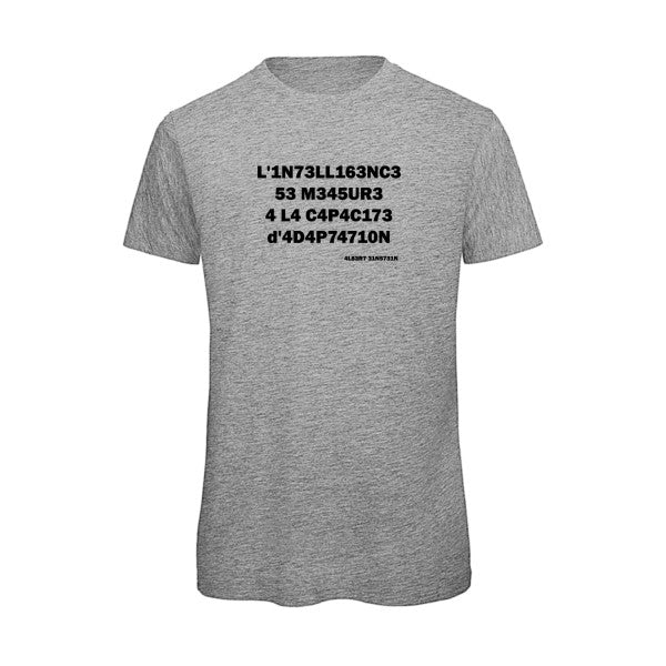L'intelligence -Ai- t-shirt Geek- Sport Grey Bio flex Noir