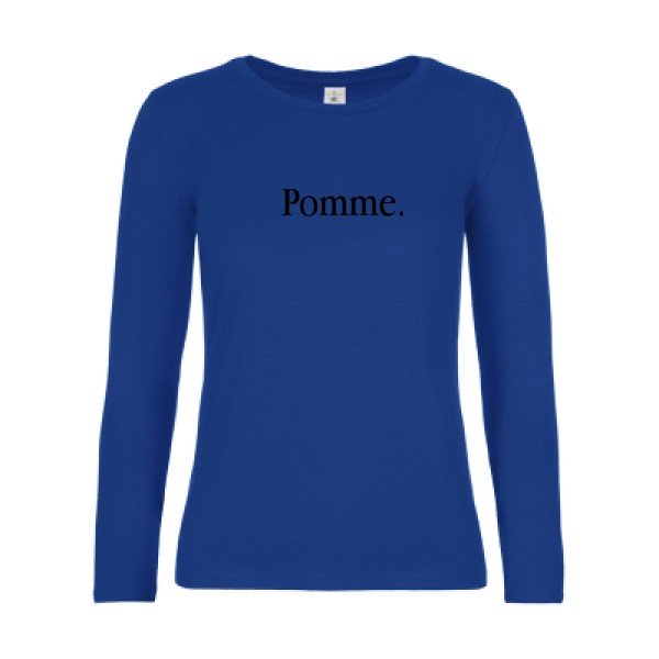 t-shirt lsl femme Pub-Subliminale Royal Blue flex Noir