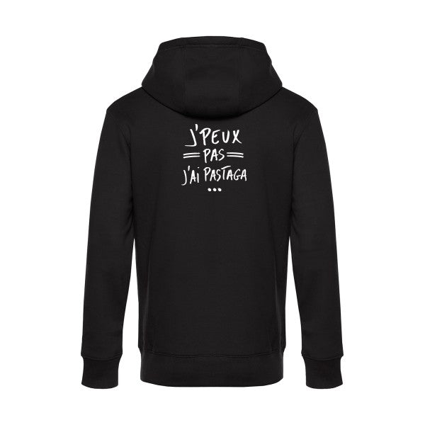 J-peux-pas-j-ai-pastaga sweat shirt original Black flex Blanc impression Dos