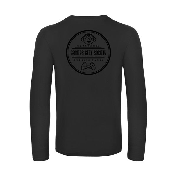gamers social club - t shirt- manches- longues- original- humour- Black impression Dos