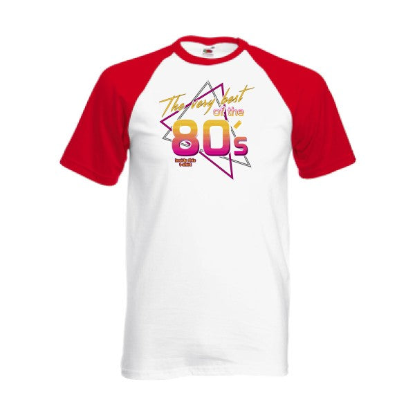 T-shirt fruit of the loom baseball  couleur White/Red
