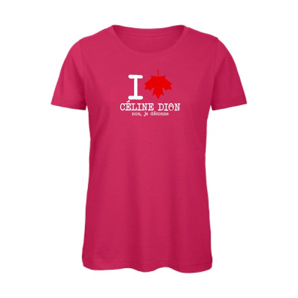 I-loVe-Celine- - t-shirt original femme Fuchsia