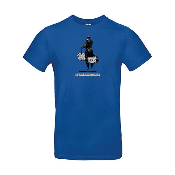 T-shirt humour original Partir En Cacahuete T Shirt couleur Royal Blue