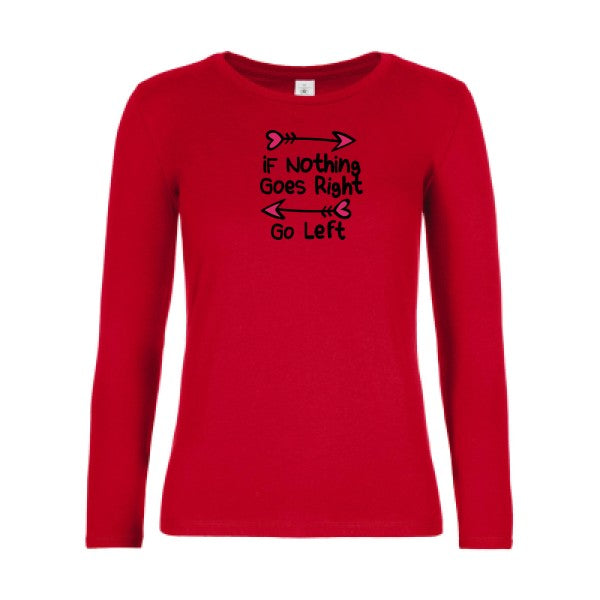 t-shirt lsl femme Go-right--B&C-E190-LSL-women--T-shirt-femme-manches-longues Red flex 