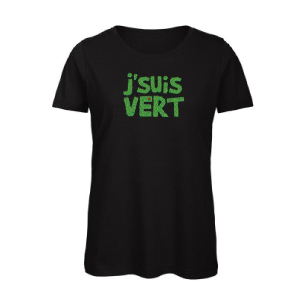 J-suis-vert- - t-shirt original femme Black