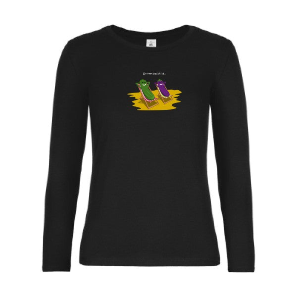 t-shirt lsl femme On-n-est-pas-bio-la-?-  Black flex 