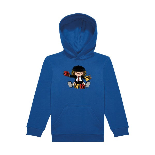 sweat capuche enfant Bleu Royal ACDC