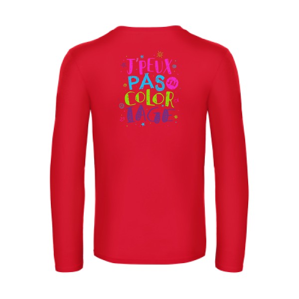 j-peux-pas-j-ai-coloriage-t-shirt-manches-longues-original-humour -Red