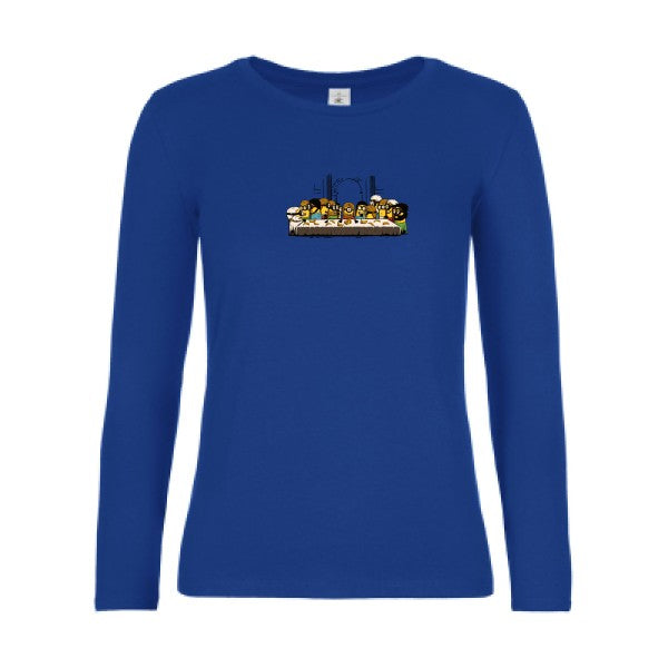 t-shirt lsl femme Le-dernier-repas.-  Royal Blue flex 