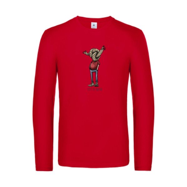 tete-de-noeud…-t-shirt-manches-longues-original-humour -Red