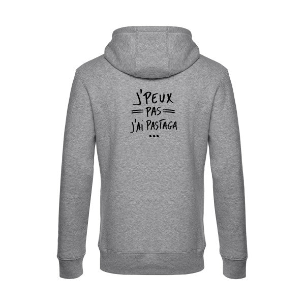 J-peux-pas-j-ai-pastaga sweat shirt original Heather Grey flex Noir impression Dos