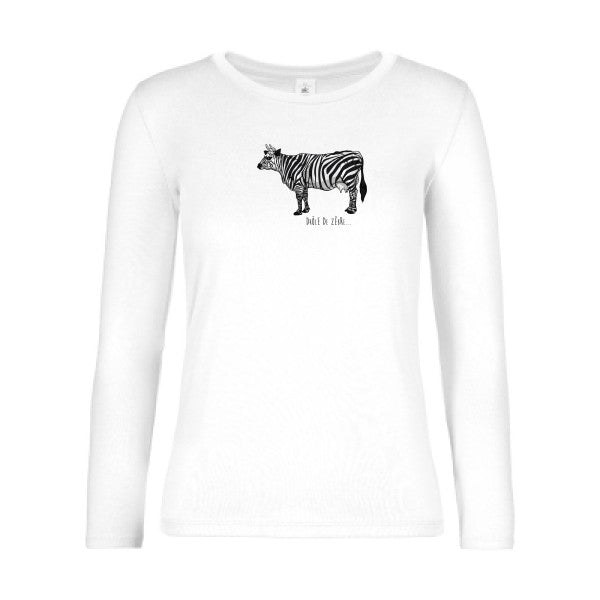 t-shirt lsl femme drole-de-zebre-B&C-E190-LSL-women--T-shirt-femme-manches-longues White flex 