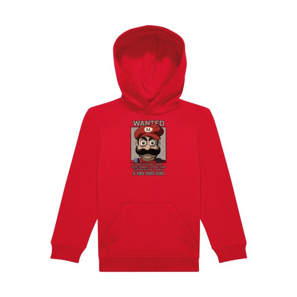 sweat capuche enfant Red Wanted-Mario