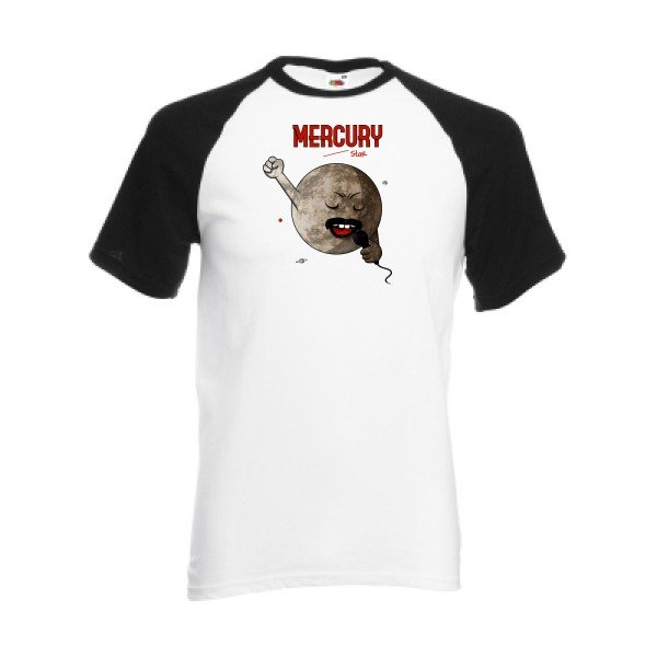T-shirt fruit of the loom baseball  couleur White/Black