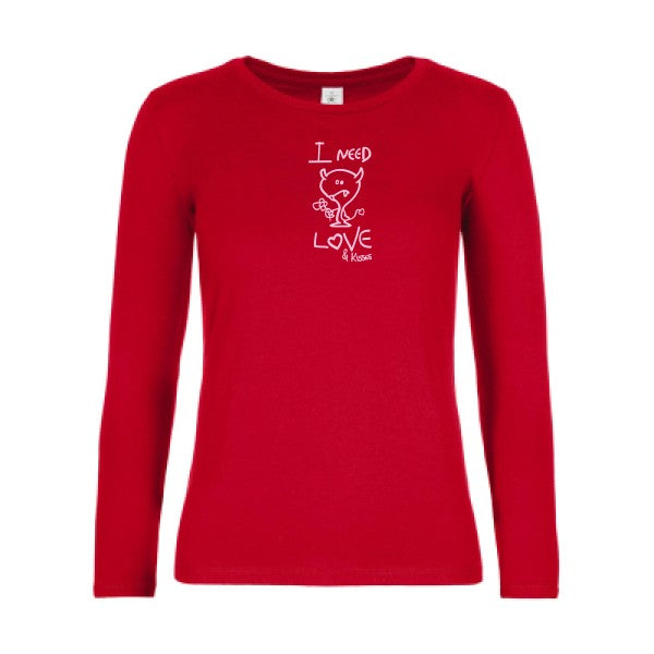 t-shirt lsl femme LOVER Red flex Rose